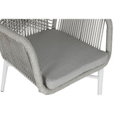 Garden sofa Home ESPRIT White Grey Aluminium synthetic rattan 57 x 63 x 84 cm-2