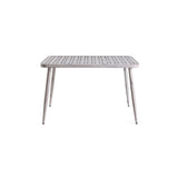 Dining Table Home ESPRIT White Aluminium 120 x 75 x 75 cm-2