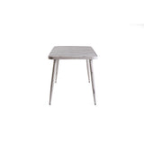 Dining Table Home ESPRIT White Aluminium 120 x 75 x 75 cm-1