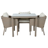 Table set with 4 chairs Home ESPRIT 90 x 90 x 72 cm-8