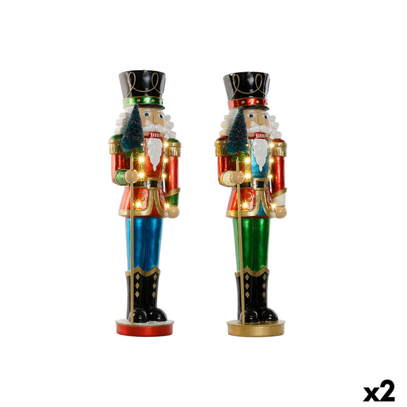 Christmas bauble Home ESPRIT Multicolour Nutcracker 23 x 20 x 70 cm (2 Units)-0