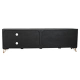 TV furniture Home ESPRIT Black Metal Mango wood 160 x 40 x 50 cm-8