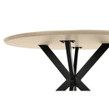 Home ESPRIT Dining Table – Refurbished B 120 x 75 cm Black/Brown MDF Wood Iron
