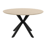 Home ESPRIT Dining Table – Refurbished B 120 x 75 cm Black/Brown MDF Wood Iron