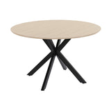 Home ESPRIT Dining Table – Refurbished B 120 x 75 cm Black/Brown MDF Wood Iron