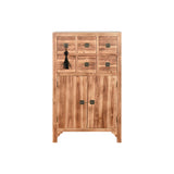 Chest of drawers Home ESPRIT Black Natural Fir MDF Wood Oriental 63 x 27 x 101 cm-1