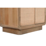 Cupboard Home ESPRIT Natural Wood Rattan 100 x 55 x 190 cm-4