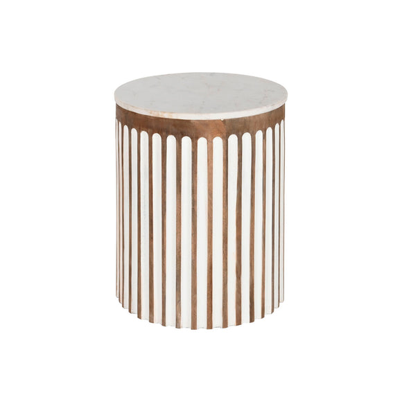 Side table Home ESPRIT White Natural 41 x 41 x 52 cm-0