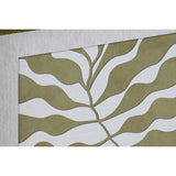 Painting Home ESPRIT White Green Tropical Leaf of a plant 40 x 2,5 x 50 cm (4 Units)-2