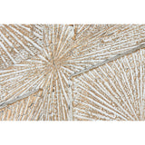 Wall Decoration Home ESPRIT White Golden Modern Stripped 120 x 3,5 x 120 cm-2