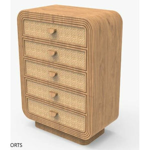 Chest of drawers Home ESPRIT Rattan Mango wood 80 x 42 x 110 cm-0