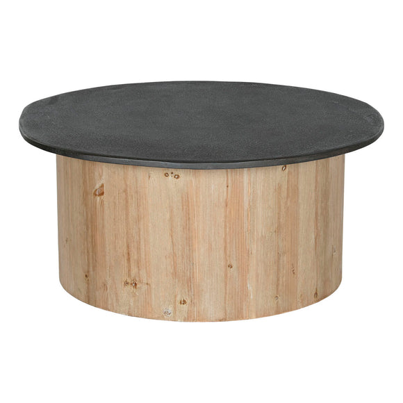 Centre Table Home ESPRIT Natural Dark brown Fir 90 x 90 x 40 cm-0