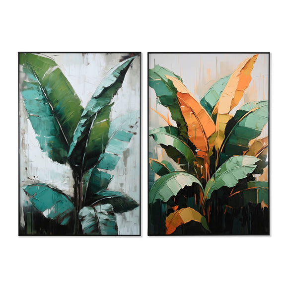 Canvas Home ESPRIT Green Palms Tropical 80 x 3,5 x 120 cm (2 Units)-0