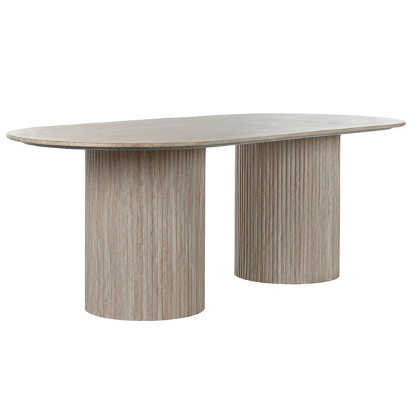 Dining Table Home ESPRIT White Beige Granite MDF Wood 220 x 100 x 75 cm-0