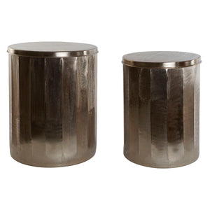 Set of 2 tables Home ESPRIT Golden Metal 42 x 42 x 52 cm-0