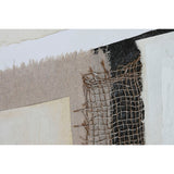 Painting Home ESPRIT Black Beige Jute polystyrene Abstract Urban 82 x 3,8 x 82 cm (2 Units)-2