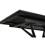 Dining Table Home ESPRIT Black Grey Metal Ceramic 160 x 90 x 76 cm-4