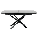 Dining Table Home ESPRIT Black Grey Metal Ceramic 160 x 90 x 76 cm-1