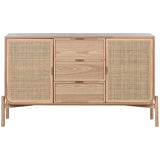 Sideboard Home ESPRIT Rattan Fir 136 x 38 x 80 cm-1