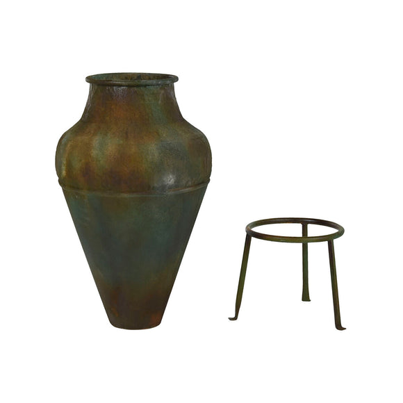 Vase Home ESPRIT Green Metal 49 X 49 X 91 cm-0