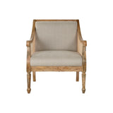 Armchair Home ESPRIT White Natural Mango wood 70 x 75 x 83 cm-6