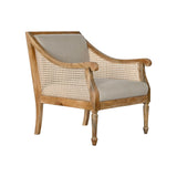 Armchair Home ESPRIT White Natural Mango wood 70 x 75 x 83 cm-0