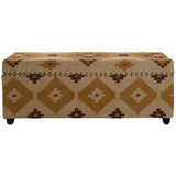 Chest Home ESPRIT Beige Mustard Cotton 120 x 40 x 45 cm-1