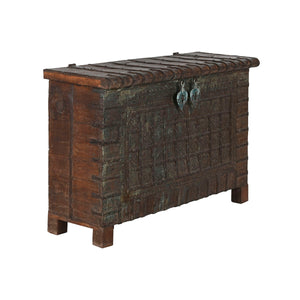 Chest Home ESPRIT Brown Iron Teak 137 x 44 x 98 cm-0