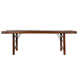 Folding Table Home ESPRIT Natural Recycled Wood 240 x 90 x 77 cm-1