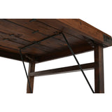 Folding Table Home ESPRIT Natural Recycled Wood 182 x 90 x 76 cm-4