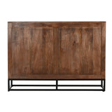 Sideboard Home ESPRIT Black Natural Recycled Wood 120 x 40 x 85 cm-9