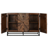 Sideboard Home ESPRIT Black Natural Recycled Wood 120 x 40 x 85 cm-8