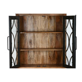 Display Stand Home ESPRIT Black Natural Iron Mango wood 100 X 40 X 200 cm-7