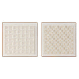 Painting Home ESPRIT Beige Geometric Modern 60 x 7 x 60 cm (2 Units)-0