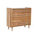 Chest of drawers Home ESPRIT Brown Acacia MDF Wood 80 x 34 x 75 cm-0