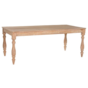 Dining Table Home ESPRIT White Teak 195 X 97 X 77 cm-0