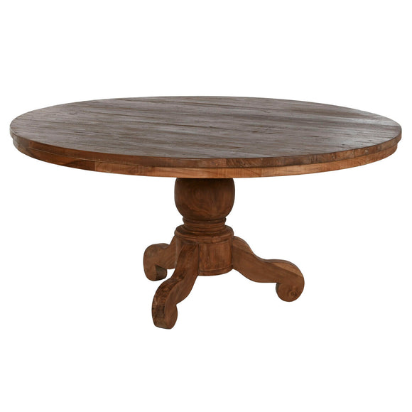 Dining Table Home ESPRIT Natural Teak 160 X 160 X 78 cm-0