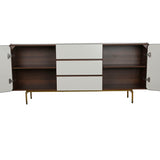 Sideboard Home ESPRIT White Brown Golden Wood MDF Wood 183 X 41,5 X 80 cm-8