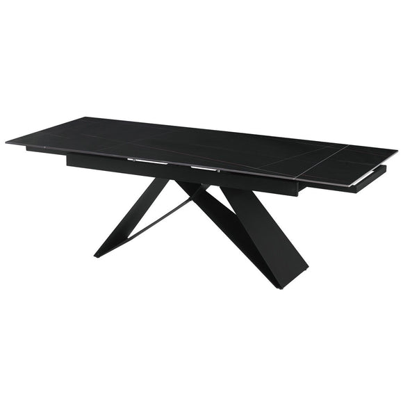 Dining Table Home ESPRIT Black Metal Ceramic 160 x 90 x 75 cm-0