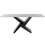 Dining Table Home ESPRIT Black Metal Ceramic 180 x 90 x 75 cm-1