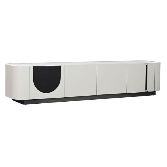 TV furniture Home ESPRIT White Black Beige 200 x 40 x 42 cm-0