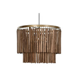 Ceiling Light Home ESPRIT Brown Golden Wood Metal Mango wood 50 W 60 x 60 x 48 cm-6