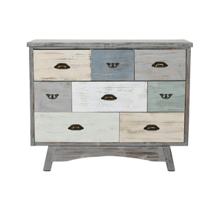 Chest of drawers Home ESPRIT Grey Multicolour Cottage 100 x 40 x 80 cm-0