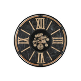 Wall Clock Home ESPRIT Black Golden Metal Crystal 127 X 9 X 127 cm-0