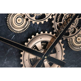 Wall Clock Home ESPRIT Black Golden Metal Crystal 108 X 8,5 X 108 cm-2