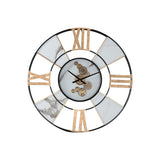 Wall Clock Home ESPRIT White Black Golden Metal 142 X 9 X 142 cm-0