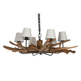 Ceiling Light Home ESPRIT Iron Teak 130 X 130 X 35 cm-5