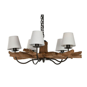 Ceiling Light Home ESPRIT Iron Teak 90 x 90 x 35 cm-0