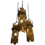 Ceiling Light Home ESPRIT Iron Teak 160 x 30 x 40 cm-0