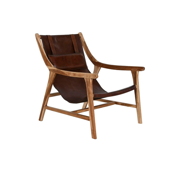 Armchair Home ESPRIT Natural Dark brown Teak 68 x 86 x 86 cm-0